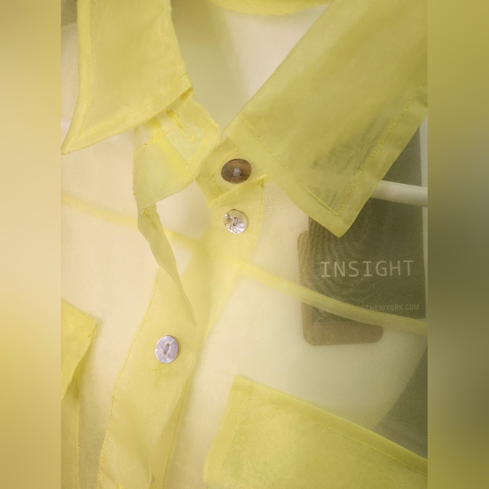 Insight Sheer Lemon Blouse - Picture 5 of 8